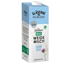 Gl&auml;serne Molkerei GmbH Gl&auml;serne Molkerei fettarme Bio H-Milch 1,5% 