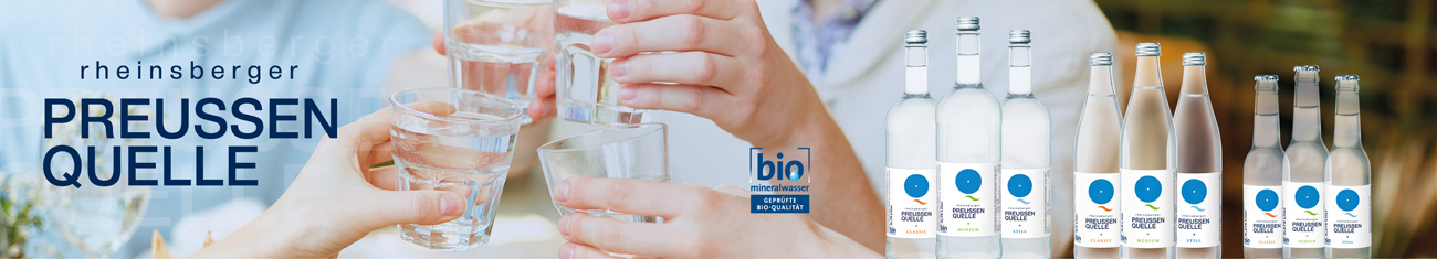 Rheinsberger Preussenquelle Mineralwasser bei HoffmannBringts
